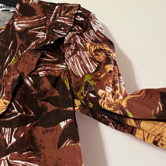 Walter Baker Womens Jayden Brown Long Sleeve RuffledTop Size Small - Picture 7 of 12